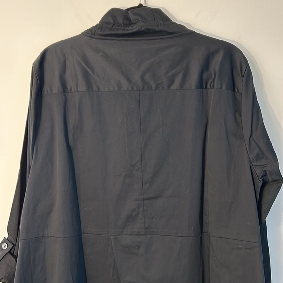 NWOT Soft Surroundings Lively Phoebe Shirt with Ruffle Collar Black Womens sz 2X - Picture 6 of 13